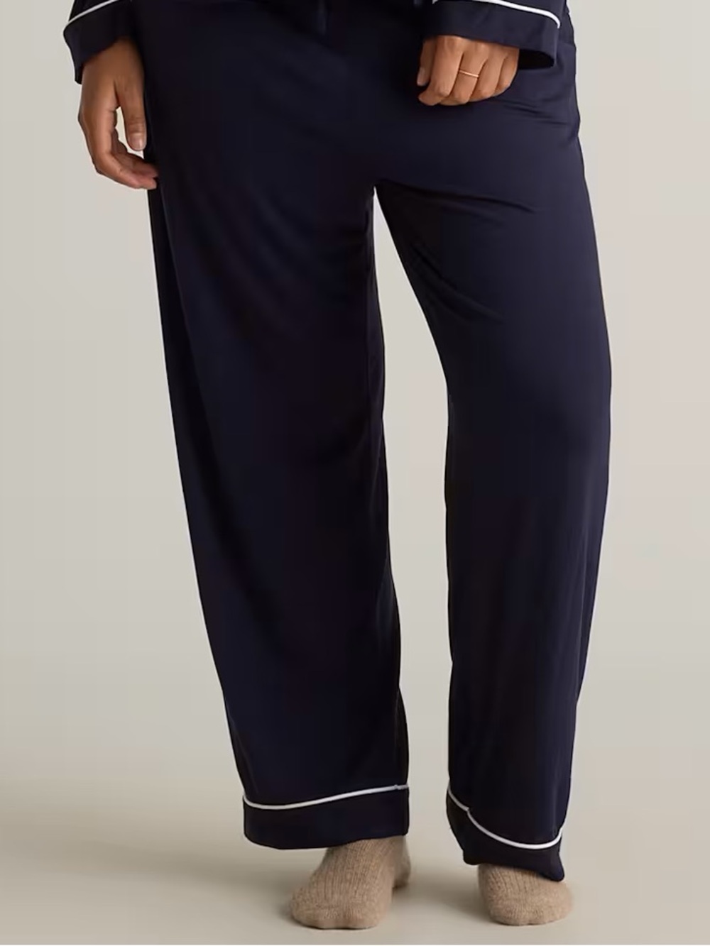 Quince Pull-On Bamboo Jersey Rayon Spandex Lounge Sleep Pajama PANTS Sz Medium